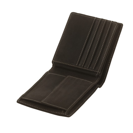 Мужской кожаный кошелек Woodbridge черный – Фото 7