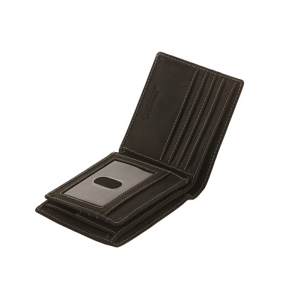 Мужской кожаный кошелек Woodbridge черный – Фото 8