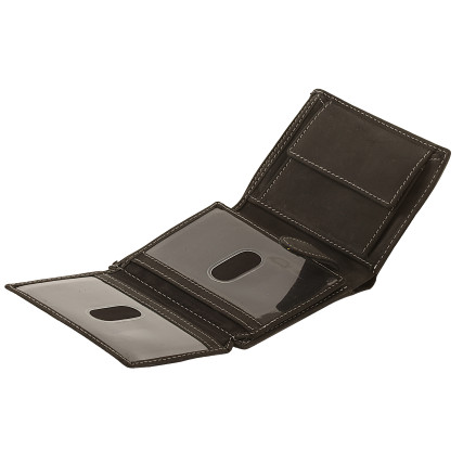 Мужской кожаный кошелек Woodbridge черный – Фото 6