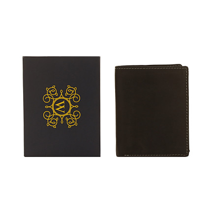 Мужской кожаный кошелек Woodbridge черный – Фото 9