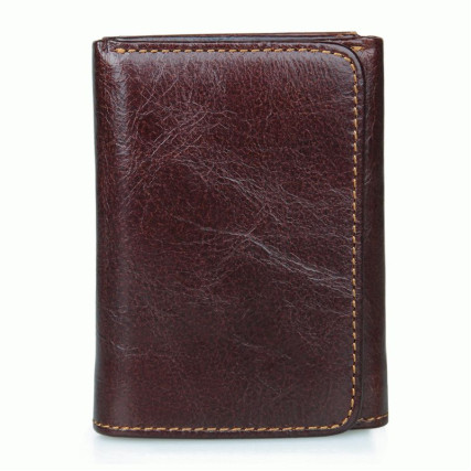 Мужской кожаный кошелек R-8106Q Buffalo Bags коричневый – Фото 1
