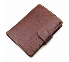Мужской кожаный кошелек R-8129C Buffalo Bags коричневый