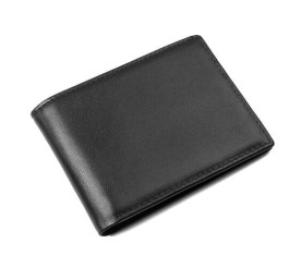 Мужской кожаный кошелек Buffalo Bags черный
