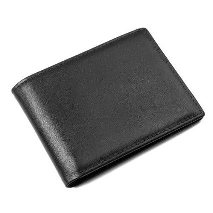 Мужской кожаный кошелек Buffalo Bags черный – Фото 1
