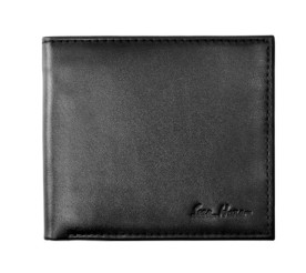 Мужское кожаное портмоне Issa Hara черное