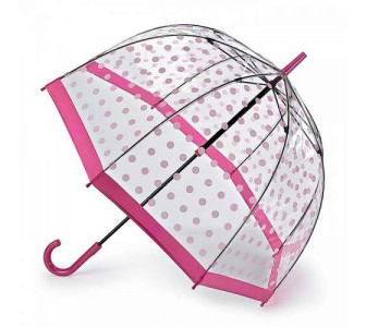 Зонт женский Fulton Birdcage-2 L042 Pink Polka (Розовый горох)