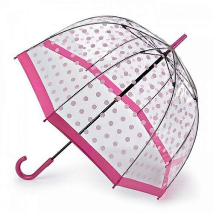 Зонт женский Fulton Birdcage-2 L042 Pink Polka (Розовый горох)