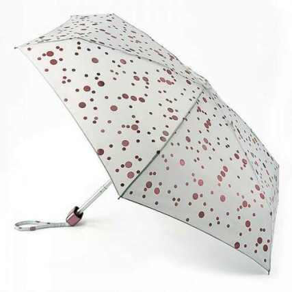 Зонт женский Fulton Tiny-2 L501 Rose Gold Metallic Spots (Розовое золото) – Фото 1