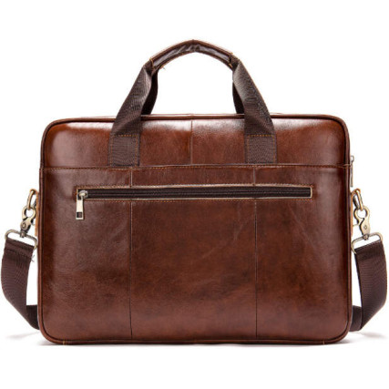 Кожаный мужской коричневый портфель Buffalo Bags M8523C – Фото 2