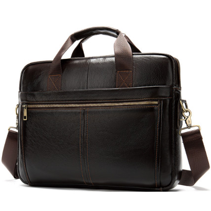 Кожаный мужской портфель Buffalo Bags коричневый M8572C – Фото 2