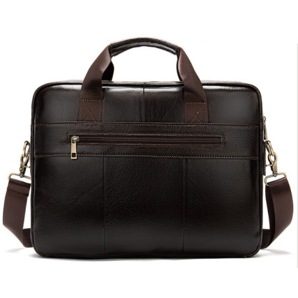 Кожаный мужской портфель Buffalo Bags коричневый M8572C – Фото 3