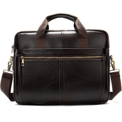 Кожаный мужской портфель Buffalo Bags коричневый M8572C – Фото 1