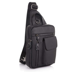 Мужской кожаный рюкзак через плечо Buffalo Bags черный M8871A