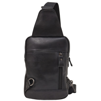 Мужской кожаный рюкзак через плечо Buffalo Bags черный M8871A-1 – Фото 4