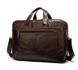 Кожаный мужской портфель Buffalo Bags коричневый M8911C