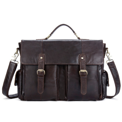 Кожаный портфель сумка  Buffalo Bags коричневый M8942C – Фото 1