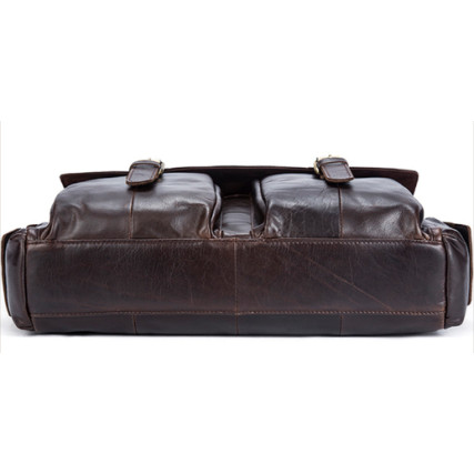 Кожаный портфель сумка  Buffalo Bags коричневый M8942C – Фото 3