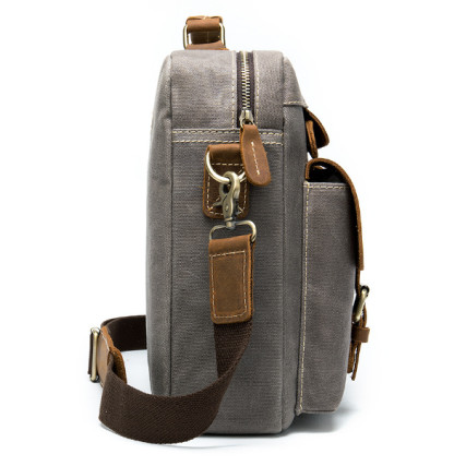 Комбинированный портфель мужской Buffalo Bags серый M9772J – Фото 3
