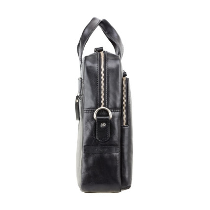 Мужской кожаный портфель Visconti (Великобритания) черный ML31 BLK – Фото 3
