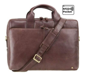 Мужской кожаный портфель Visconti (Великобритания) коричневый ML31 BRN