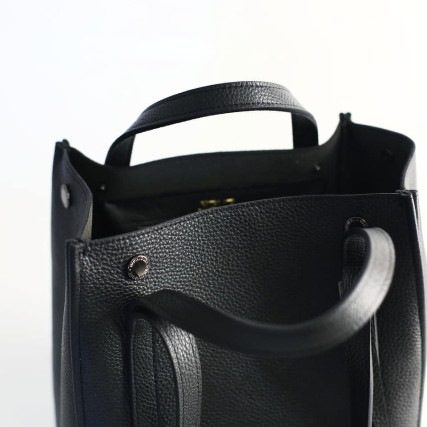 Женская кожаная сумка Jizuz MARK SHOPPER черная – Фото 3