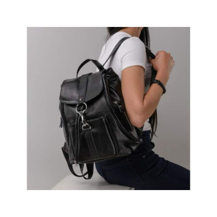 Кожаный рюкзак OLIVIA LEATHER черный NWBP27-5522A-BP – Фото 4