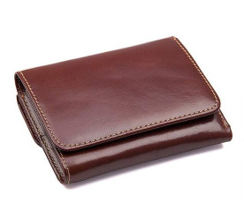 Мужской кожаный кошелек Buffalo Bags коричневый