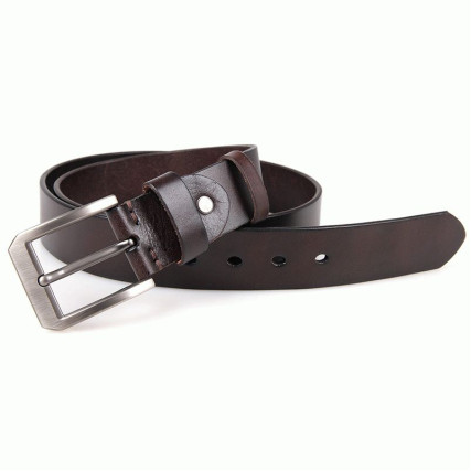 Мужской кожаный ремень Buffalo Bags коричневый B006Q – Фото 9