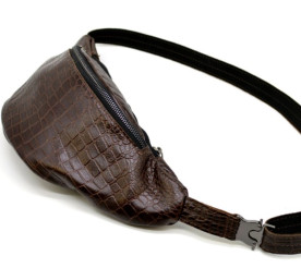 Кожаная сумка на пояс TARWA коричневая RP1-3036-3md