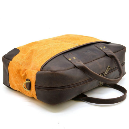 Портфель мужской TARWA рыжий RY-0458-4lx – Фото 4