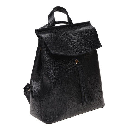 Женский кожаный рюкзак Ricco Grande черный 1L915-black – Фото 1