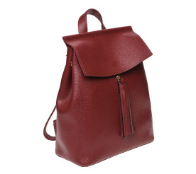 Женский кожаный рюкзак Ricco Grande бордовый 1L915-burgundy