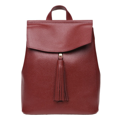 Женский кожаный рюкзак Ricco Grande бордовый 1L915-burgundy – Фото 2
