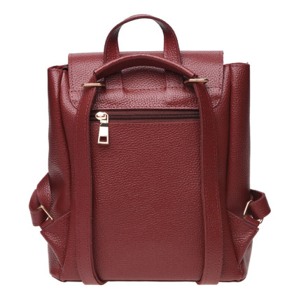 Женский кожаный рюкзак Ricco Grande бордовый 1L918-burgundy – Фото 3