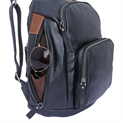 Женский кожаный рюкзак Buffalo Bags черный 2010A – Фото 2