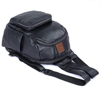 Женский кожаный рюкзак Buffalo Bags черный 2010A – Фото 3