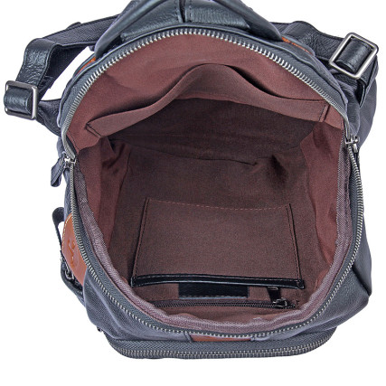 Женский кожаный рюкзак Buffalo Bags черный 2010A – Фото 5