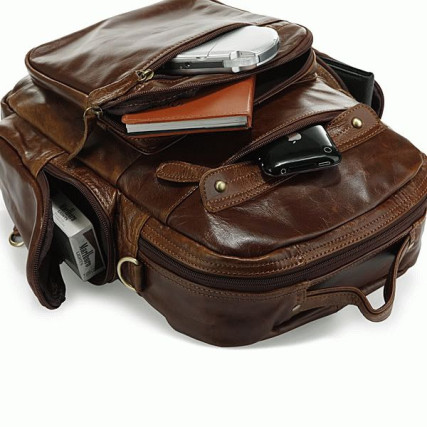 Кожаный рюкзак 2751B-1 Buffalo Bags коричневый – Фото 5