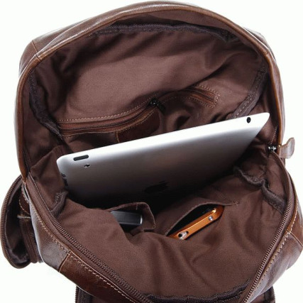 Кожаный рюкзак Buffalo Bags коричневый 7042Q – Фото 6