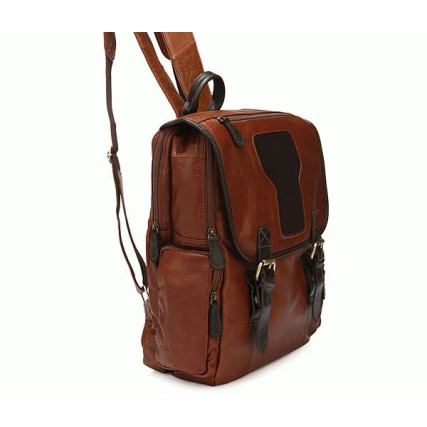 Кожаный рюкзак 7060B Buffalo Bags коричневый – Фото 2