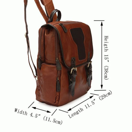 Кожаный рюкзак 7060B Buffalo Bags коричневый – Фото 5