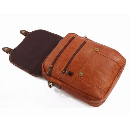 Кожаный рюкзак 7163B Buffalo Bags коричневый – Фото 5