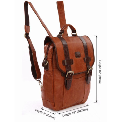 Кожаный рюкзак 7163B Buffalo Bags коричневый – Фото 6