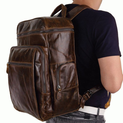 Кожаный рюкзак 7202C Buffalo Bags коричневый – Фото 6