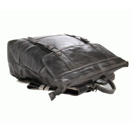 Кожаный рюкзак 7203J Buffalo Bags темно-серый – Фото 5