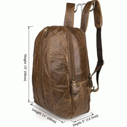 Кожаный рюкзак 7244B Buffalo Bags коричневый – Фото 6