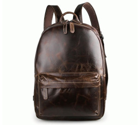 Кожаный вместительный рюкзак 7273Q Buffalo Bags коричневый
