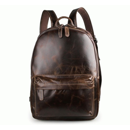 Кожаный вместительный рюкзак 7273Q Buffalo Bags коричневый – Фото 1