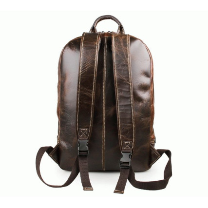 Кожаный вместительный рюкзак 7273Q Buffalo Bags коричневый – Фото 3