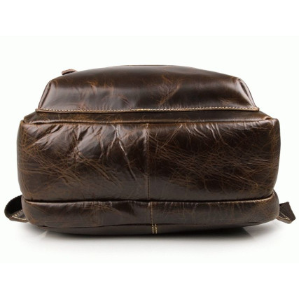 Кожаный вместительный рюкзак 7273Q Buffalo Bags коричневый – Фото 4